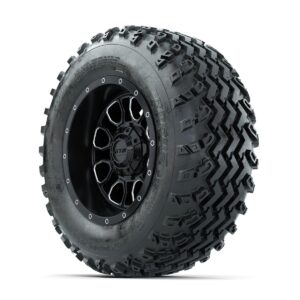 GTW Volt Machined/Black 12 in Wheels with 23x10.00-12 Rogue All Terrain Tires   Full Set - Image 2