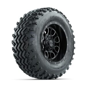 GTW Volt Machined/Black 12 in Wheels with 23x10.00-12 Rogue All Terrain Tires   Full Set - Image 3