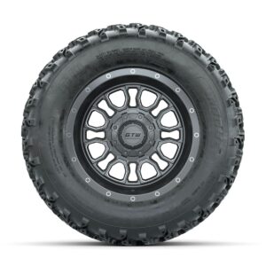 GTW Volt Gunmetal/Machined 12 in Wheels with 23x10.00-12 Rogue All Terrain Tires   Full Set - Image 3