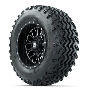 GTW Helix Machined/Black 12 in Wheels with 23x10.00-12 Rogue All Terrain Tires   Full Set - Image 3