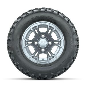 GTW Spyder Silver 12 in Wheels with 23x10.00-12 Rogue All Terrain Tires   Full Set - Image 3