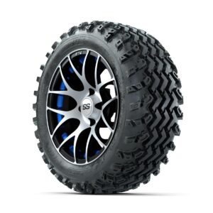 GTW Pursuit Blue 14 in Wheels with 23x10.00-14 Rogue All Terrain Tires Full Set - Image 3