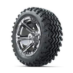 GTW Specter Chrome 14 in Wheels with 23x10.00-14 Rogue All Terrain Tires Full Set - Image 3