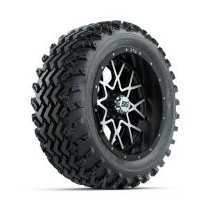 GTW Vortex Machined/Matte Black 14 in Wheels with 23x10.00-14 Rogue All Terrain Tires   Full Set - Image 3