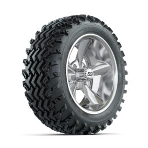 GTW Godfather Chrome 14 in Wheels with 23x10.00-14 Rogue All Terrain Tires   Full Set - Image 3