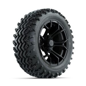 GTW Spyder Matte Black 14 in Wheels with 23x10.00-14 Rogue All Terrain Tires   Full Set - Image 2