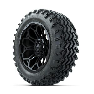 GTW Bravo Matte Black 14 in Wheels with 23x10.00-14 Rogue All Terrain Tires   Full Set - Image 1