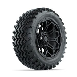 GTW Bravo Matte Black 14 in Wheels with 23x10.00-14 Rogue All Terrain Tires   Full Set - Image 2