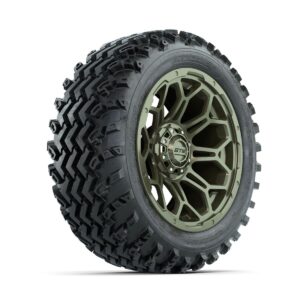 GTW Bravo Matte Recon Green 14 in Wheels with 23x10.00-14 Rogue All Terrain Tires   Full Set - Image 2