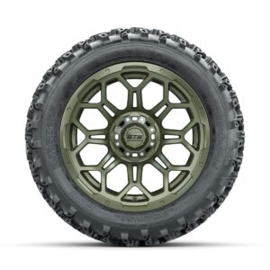GTW Bravo Matte Recon Green 14 in Wheels with 23x10.00-14 Rogue All Terrain Tires   Full Set - Image 3