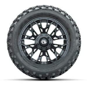 GTW Stellar Black 14 in Wheels with 23x10.00-14 Rogue All Terrain Tires   Full Set - Image 2