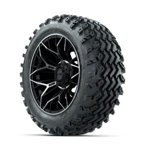 GTW Stellar Machined/Black 14 in Wheels with 23x10.00-14 Rogue All Terrain Tires   Full Set - Image 3