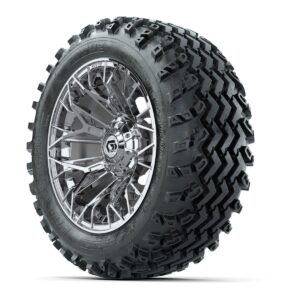 GTW Stellar Chrome 14 in Wheels with 23x10.00-14 Rogue All Terrain Tires   Full Set - Image 2