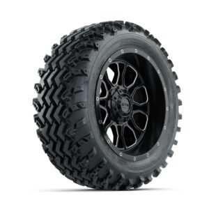 GTW Volt Machined/Black 14 in Wheels with 23x10.00-14 Rogue All Terrain Tires   Full Set - Image 2