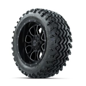 GTW Volt Machined/Black 14 in Wheels with 23x10.00-14 Rogue All Terrain Tires   Full Set - Image 3
