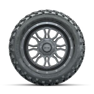 GTW Volt Gunmetal/Machined 14 in Wheels with 23x10.00-14 Rogue All Terrain Tires   Full Set - Image 3