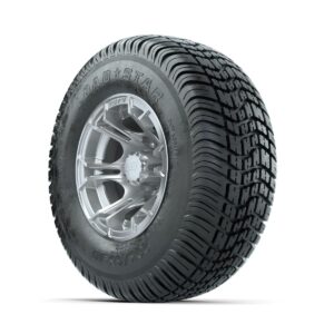 GTW Spyder Silver Brush 10 in Wheels with 205/65-10 Kenda Load Star Street Tires   Full Set - Image 3