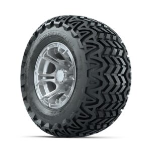 GTW Spyder Silver Brush 10 in Wheels with 20x10-10 Predator All Terrain Tires Full Set - Image 2