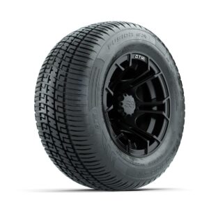 GTW Spyder Matte Black 10 in Wheels with 205/50-10 Fusion SR Steel Belted Radial Tires   Full Set - Image 3
