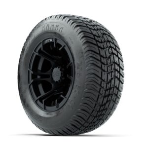 GTW Spyder Matte Black 10 in Wheels with 205/50-10 Mamba Street Tires   Full Set - Image 3