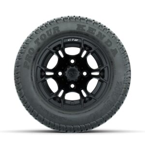 GTW Spyder Matte Black 10 in Wheels with 205/50-10 Kenda Pro Tour Low-profile Tires   Full Set - Image 2