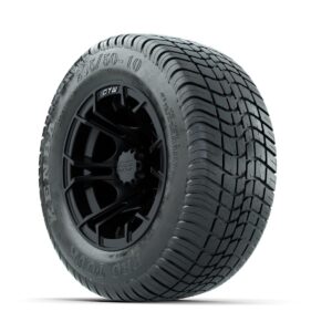 GTW Spyder Matte Black 10 in Wheels with 205/50-10 Kenda Pro Tour Low-profile Tires   Full Set - Image 3