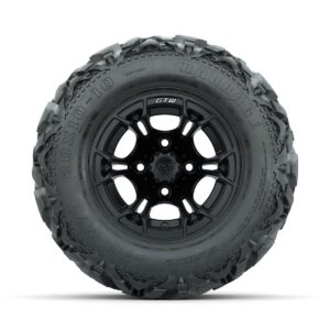 GTW Spyder Matte Black 10 in Wheels with 20x10-10 Barrage Mud Tires   Full Set - Image 3