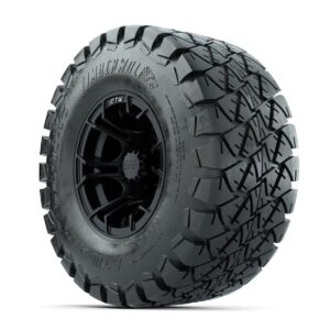 GTW Spyder Matte Black 10 in Wheels with 22x10-10 Timberwolf All Terrain Tires – Full Set - Image 2