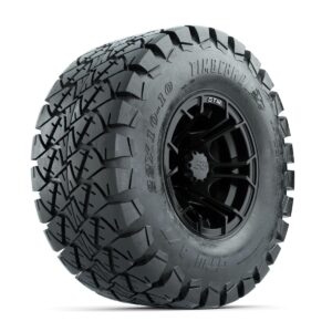 GTW Spyder Matte Black 10 in Wheels with 22x10-10 Timberwolf All Terrain Tires – Full Set - Image 3