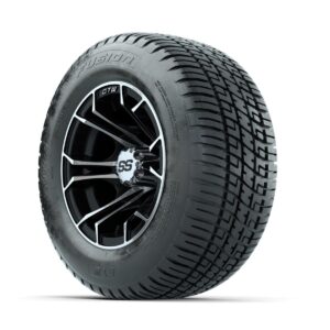 GTW Spyder Machined/Black 10 in Wheels with 205/50-10 Fusion Street Tires   Full Set - Image 2