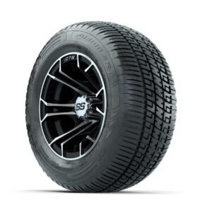 GTW Spyder Machined/Black 10 in Wheels with 205/50-10 Fusion SR Steel Belted Radial Tires   Full Set - Image 3