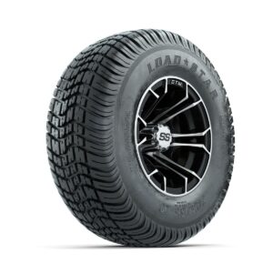 GTW Spyder Machined/Black 10 in Wheels with 205/65-10 Kenda Load Star Street Tires   Full Set - Image 2