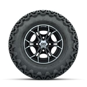 GTW Spyder Machined/Black 10 in Wheels with 20x10-10 Predator All Terrain Tires   Full Set - Image 2