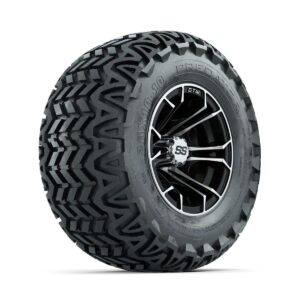 GTW Spyder Machined/Black 10 in Wheels with 20x10-10 Predator All Terrain Tires   Full Set - Image 3