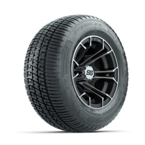 GTW Spyder Machined/Matte Grey 10 in Wheels with 205/50-10 Fusion SR Steel Belted Radial Tires   Full Set - Image 3