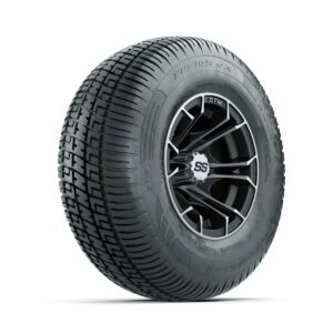 GTW Spyder Machined/Matte Grey 10 in Wheels with 205/65-R10 Fusion SR Steel Belted Radial Tires   Full Set - Image 2