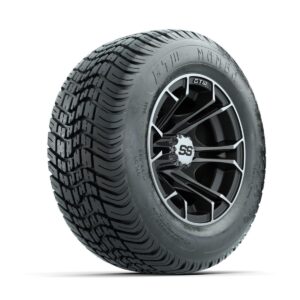 GTW Spyder Machined/Matte Grey 10 in Wheels with 205/50-10 Mamba Street Tires   Full Set - Image 2