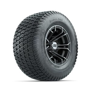 GTW Spyder Machined/Matte Grey 10 in Wheels with 20x10-10 Terra Pro S-Tread Traction Tires Full Set - Image 2