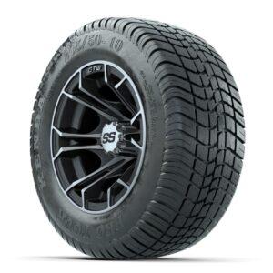 GTW Spyder Machined/Matte Grey 10 in Wheels with 205/50-10 Kenda Pro Tour Low-profile Tires   Full Set - Image 2