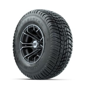 GTW Spyder Machined/Matte Grey 10 in Wheels with 205/65-10 Kenda Load Star Street Tires   Full Set - Image 3