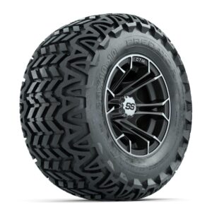 GTW Spyder Machined/Matte Grey 10 in Wheels with 20x10-10 Predator All Terrain Tires Full Set - Image 2