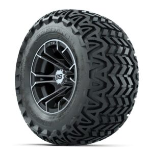 GTW Spyder Machined/Matte Grey 10 in Wheels with 20x10-10 Predator All Terrain Tires Full Set - Image 3