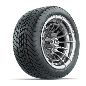 GTW® Boost Chrome 12 in Wheels with 215/35-12 Mamba Street Tires – Full Set - Image 2