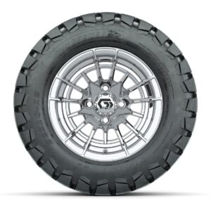 GTW® Boost Chrome 12 in Wheels with 22x10-12 Timberwolf All-Terrain Tires – Full Set - Image 2