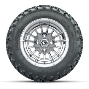 GTW® Boost Chrome 12 in Wheels with 22x11.00-12 Rogue All-Terrain Tires – Full Set - Image 3