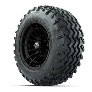 GTW® Boost Gloss Black 12 in Wheels with 22x11.00-12 Rogue All-Terrain Tires – Full Set - Image 2