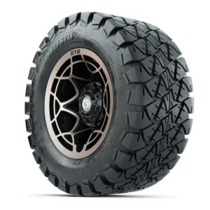 GTW® Nexus Gloss Black/Satin Bronze 12 in Wheels with 22x10-12 Timberwolf All-Terrain Tires – Full Set - Image 2