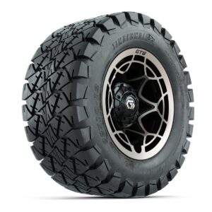GTW® Nexus Gloss Black/Satin Bronze 12 in Wheels with 22x10-12 Timberwolf All-Terrain Tires – Full Set - Image 3