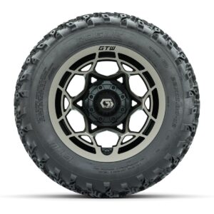 GTW® Nexus Gloss Black/Satin Bronze 12 in Wheels with 22x11.00-12 Rogue All-Terrain Tires – Full Set - Image 2