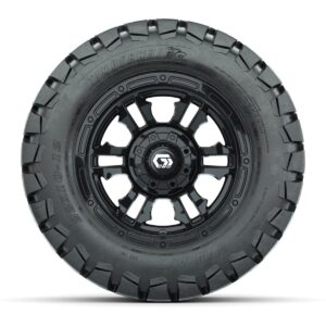 GTW® Shogun Gloss Black 12 in Wheels with 22x10-12 Timberwolf All-Terrain Tires – Full Set - Image 3